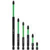 Saipor 6-Piece PZ2 Magnetic Impact Screwdriver Driver Bits Set, POZI