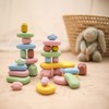 OESSUF 34PCs Stacking Rocks Balancing Stones Wooden Stacking Toys for