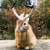 Basuo-9Q Realistic Jackalope Furry Wild Animal Replica Figurine Easter Bunny