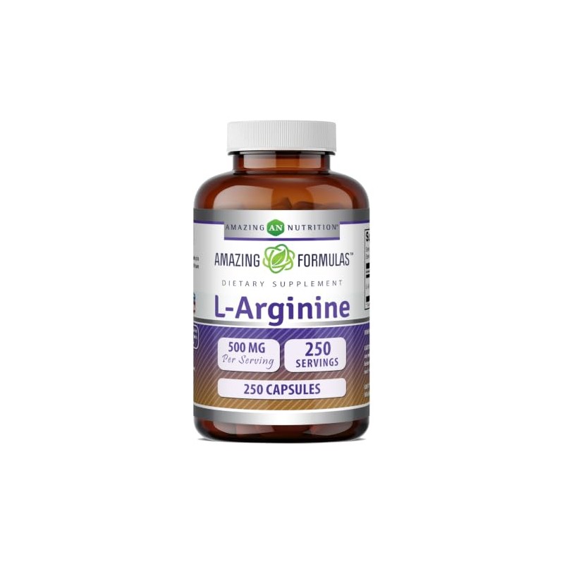 Amazing Nutrition Formulas Arginine 500 250 Caps Arginina Cápsulas