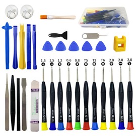 DYUEE Phone Repair Tool Kit 33Pcs - Complete Screen Repair Kit with Magnetic Screwdrivers, Opening Tools & Accessories for Phone, Pad, Laptop, Tablet & PC