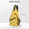 Cuczpau Crossbody Bags For Women Men Bees Yellow Sling Backpack