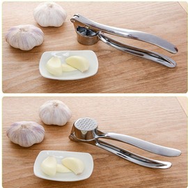 Romeeton Garlic Press Crusher Stainless Steel Squeezer Masher Mincer Kitchen Tool, Easy to Clean and Durable