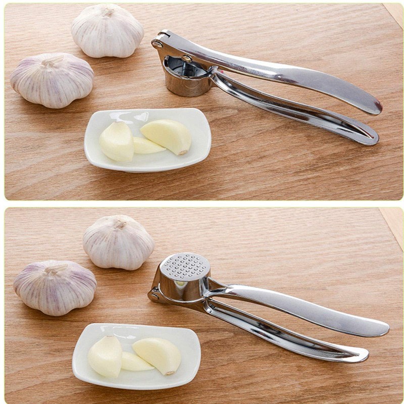 Romeeton Garlic Press Crusher Stainless Steel Squeezer Masher Mincer Kitchen