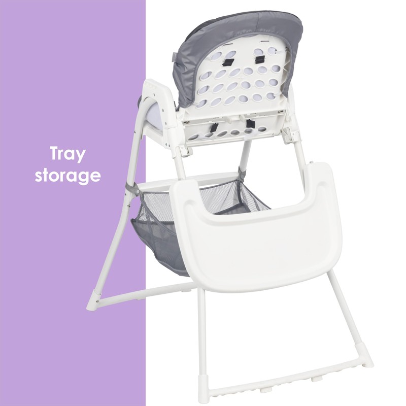 Baby Trend Flat Fold High Chair, Stellar Grey