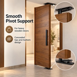 360° Heavy-Duty Pivot Hinge System – Smooth Rotation Hardware for Wooden Doors