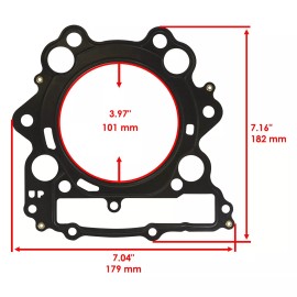 Caltric Cylinder Head and Base Gasket fits Yamaha Rhino 660 YXR660F 2004 2005 - 2007