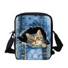 chaqlin Funny Denim Cat Crossbody Purse for Women Men Cute