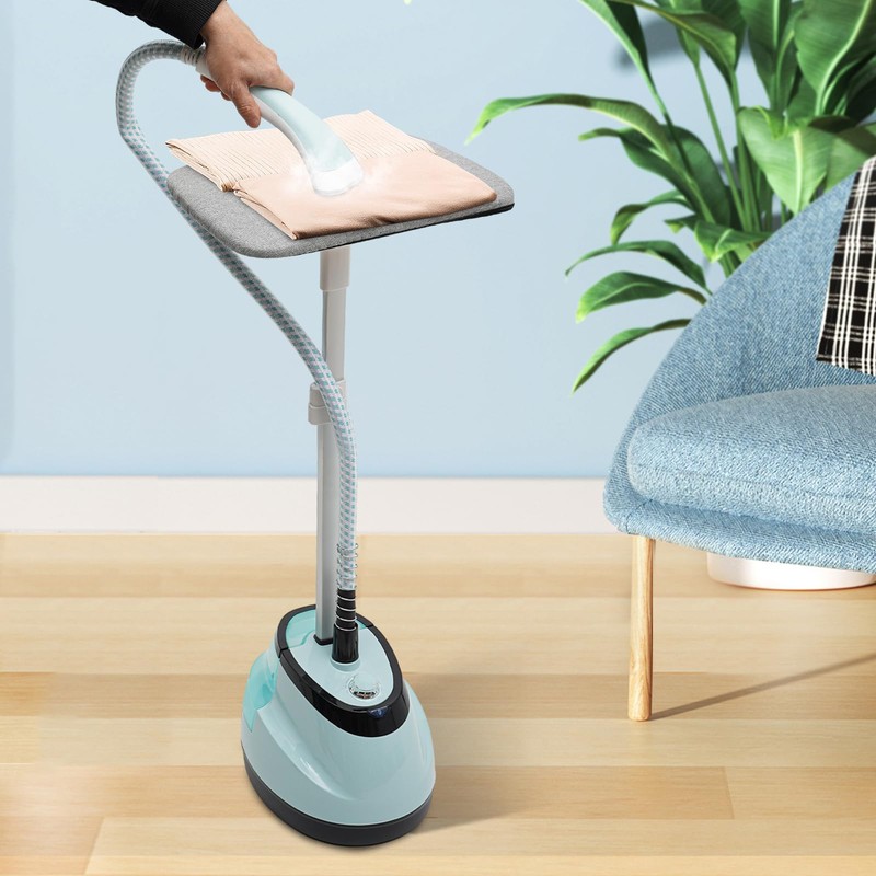 Standing Steamer with Ironing Board, 0.42Gallon Water Tank, Heats in