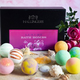 Hallingers Luxury Bath Bombs – Pink – Pack of 5 Bath Bombs Gift Set with Five Bathbombs (Set) – Fill Advent Calendar Novelties & Advent Calendar | Congratulations New Home