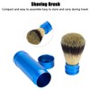 Men Portable Beard Brush Travel Facial Cleaning Foaming Shaving Brush