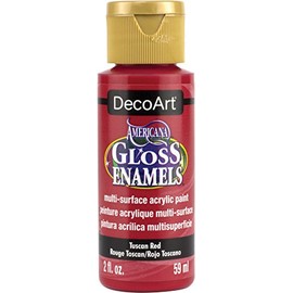 Americana Gloss Enamels Acrylic Paint 2oz-Tuscan Red