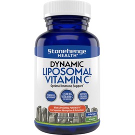 Stonehenge Health Dynamic Liposomal Vitamin C 1500mg - 90 Capsules - Advanced Formula - Phospholipids sourced from Non-GMO Sunflower, Supports Healthy Immune System, Collagen Synthesis & Brain Health