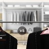 Jetec 12 Pieces Satin Padded Hangers with 360° Swiveling Hook