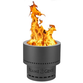 Flame Genie FG-16 13.5" Diameter Portable Pit, Smoke Free, Wood Pellet Fire Pit, Smokeless Fire Pits for Outside, Smokeless Firepit, USA Made, Black