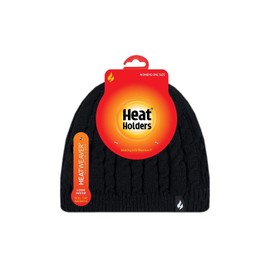 HEAT HOLDERS HHL03054 Women's Alesund Cable Knit Hat, Black, Size: OS