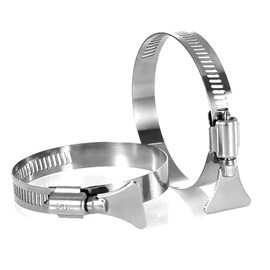 Okryain Hose Clamp, Hand Tightened Hose Band, Duct Hose Band, Stainless Steel, 7.5 - 8.3 inches (190 - 210 mm) Adjustable, Universal Hose Band, No Tools Required, 2 Pieces (Φ 7.9 inches (200 mm)