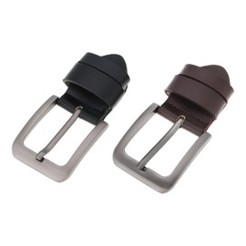 EMSea 2PCS Belt Pin Buckle Alloy Heavy Duty Men Belt Buckle Rectangle Strap Prong Buckle Suitable for 35-38mm Wide Causal Belts?Black+Brown?