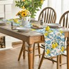 Artoid Mode Blue Lemon Iris Summer Table Runner, Seasonal Spring