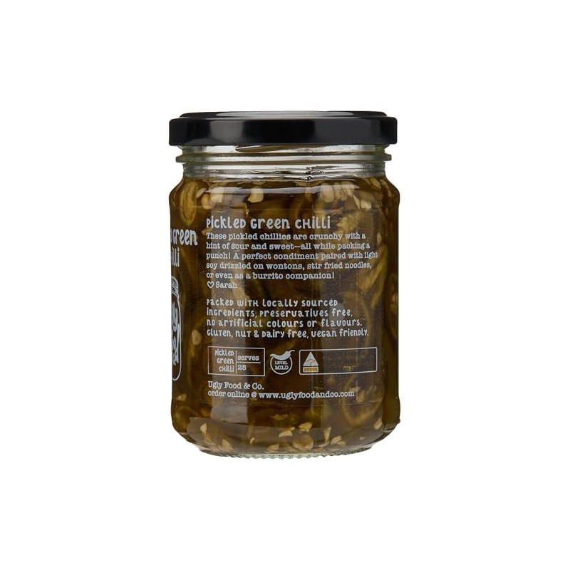 UGLY FOOD AND CO - Pickled Green Chilli, 250g