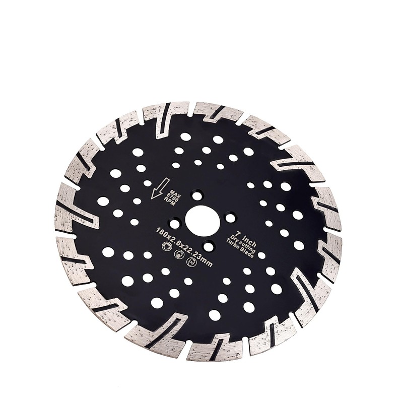 7" Granite Saw Blade Diamond Turbo Blade with Coolling Holes