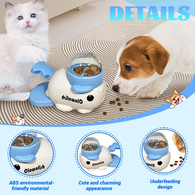 Dwafill Interactive Feeder, Dog Toy Intelligence, Slow Feeder Cat, Slow