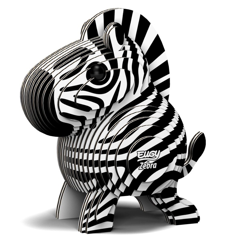 EUGY 3D Zebra Model, Craft Kit, Multi-Colour