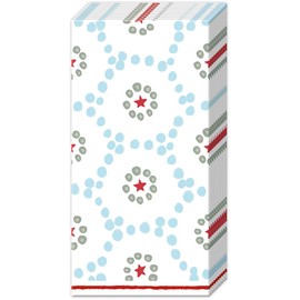 IHR Bulk 4 Ply Handkerchiefs - Winter Dotty Light Blue (Pack of 15)