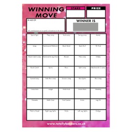 Totally Bonkers Dance Fundraising/Charity Scratch Card A6 (40 Moves) - 10 Pack