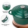 Fijinhom 6 Quart Enameled Cast Iron Dutch Oven Pot with