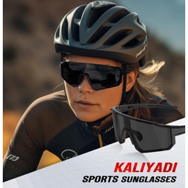 KALIYADI Polarized Sunglasses-for-Men Sports Sunglasses: Mens Running Sun Glasses UV400 Protection for Cycling Fishing
