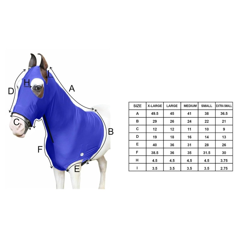 Majestic Ally Stretch Lycra Horse Hood with Zipper (Large, Royal
