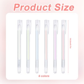 Gosknor 6pcs Quick Dry Glue Pens, Ball Point Glue Pen Set Colorful Sticky Adhesive Kids Glitter Pens Dispensing Liquid Glue Pens Fine Tip Glue Pens for Scrapbook Fabric Card Making and Crafts