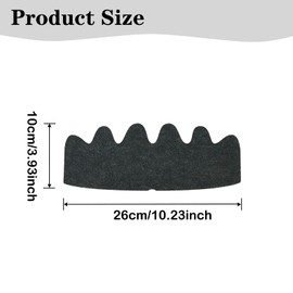6 Pcs Baseball Caps Inserts Flexible Washable Reusable Hat Felt Shapers Hat Sweat Liner Support Brim for Fitted Ball Sports Cap Insert, Dark Grey