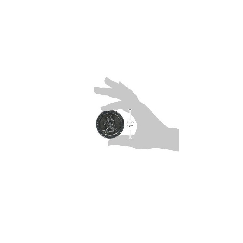 CA Gift KVC102 Auto Visor Clip, St. Christopher, 1-3/4"