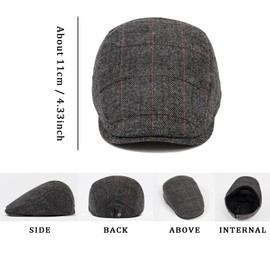 QSZHSL Flat Cap Barret Flat Cap Peaked Cap for Men Women Flat Winter Hats for Men Flat Cap Men Gatsby Newsboy Cap, 1 piece.