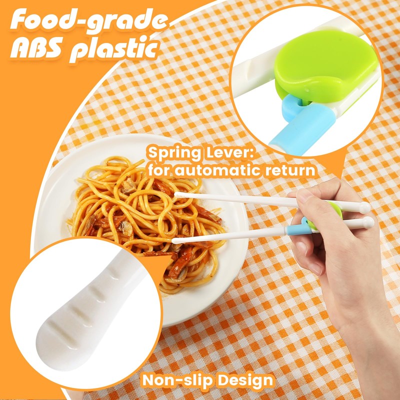 Kidsfantasy Kids Chopsticks, 2 Pairs Training Chopsticks for Toddler Beginners
