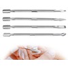 AOYEGIC 4 Stück Nagelhautschieber Set,Edelstahl Nagelschieber,doppelseitige Cuticle Pusher,Hautschieber,Nagellackschaber,Unternagelreiniger,Nagelhautstäbchen,für Fingernägel und