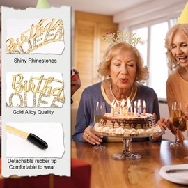 80th Birthday Decorations Women Birthday Headband,80 Birthday Queen Sash and Crown,80th Birthday Crown and Sash,80th Birthday Tiara,80th Birthday Gifts for Women,Happy 80th Birthday Party Decorations