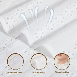 TAGVO Women's Collar Insert, Fake Collar, Detachable Collar, Removable Half Shirt, Blouse, Women's Blouse Collar Insert for Women, Favours (White + Black), multicoloured