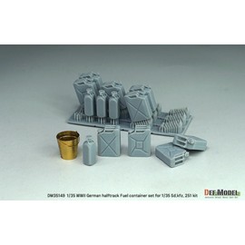 Differential Model 1/35 WW2 Germany Sd.Kfz.251 Ausf.C/D Armored Half Truck Fuel Container Set (For Academy/Dragon/AFV Club) Plastic Model Parts DM35149 (Combat Vehicle)