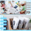 Zhehao 100 Pcs Clear Envelopes with Snap Button Closure A4