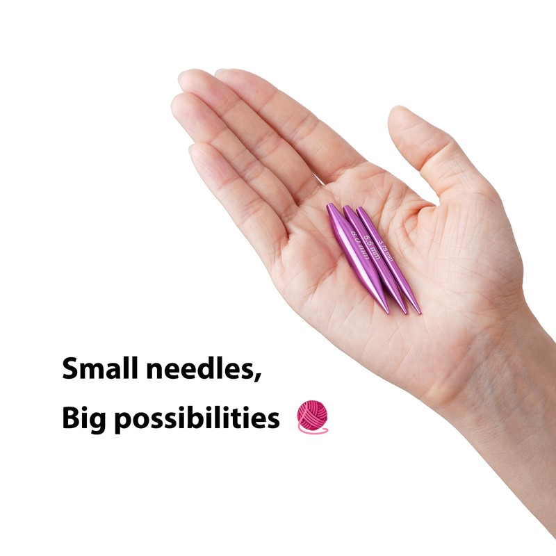 Guclud 2-Inch Short Interchangeable Circular Knitting Needles Set | US