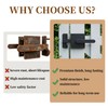 Goaylate Double Sided Gate Latch Aluminum, Heavy Duty Black Fence