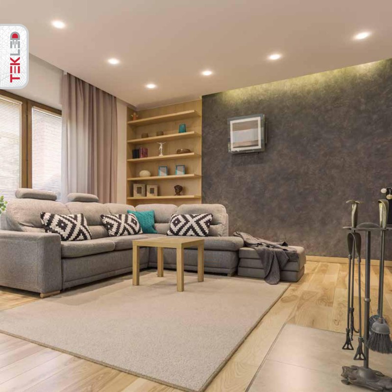 TEKLED LED Round Recessed Ceiling Light | Flat Panel Ultra