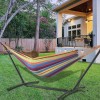 Not Available Double Cotton Hammock with Heavy Duty Steel Stand