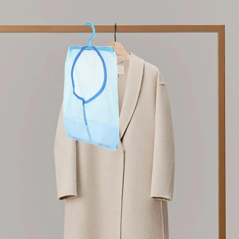 Zerodeko Hanging Storage Bag Mesh Clothespin Laundry Hanger Kitchen Bathroom