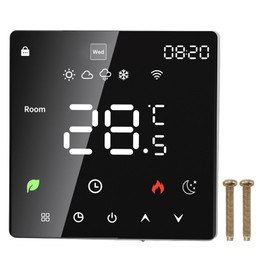 16A Smart Thermostat LCD Color Touchscreen PC Programmable Electric Heating Thermostat for Home Hotel Office AC 90 to 240V