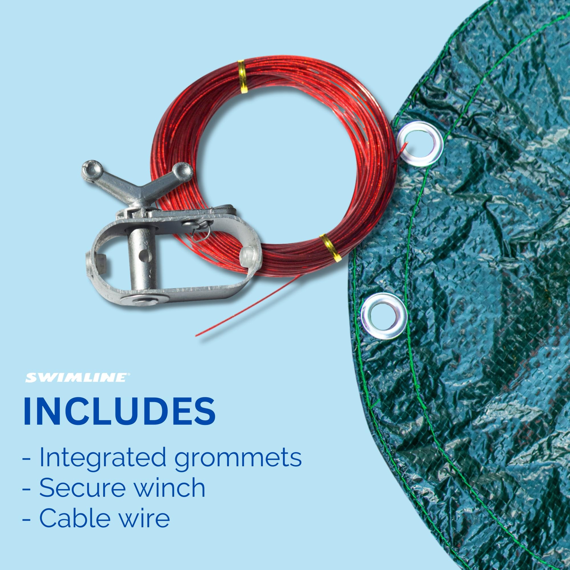 SWIMLINE HYDROTOOLS Supreme Guard Heavy Duty Winter Pool Cover for Inground Swimming Pools - Thumbnail 3