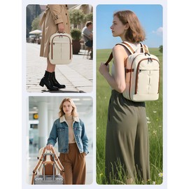 BAGZY 40x30x15cm Personal Item Bag Underseat Travel Backpack 17x13x6 Inches Underseat Personal Item Bag for Airlines Lightweight Carry on Luggage Flight Approved for College Weekender Beige